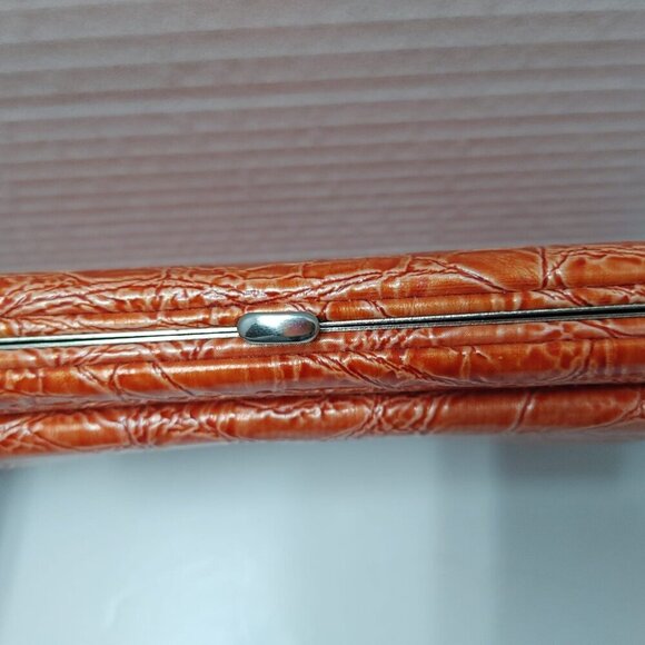 Cosmopolitan crossbody Purse/Wallet orange removable chain 7.5" x  4.5" - Picture 10 of 11